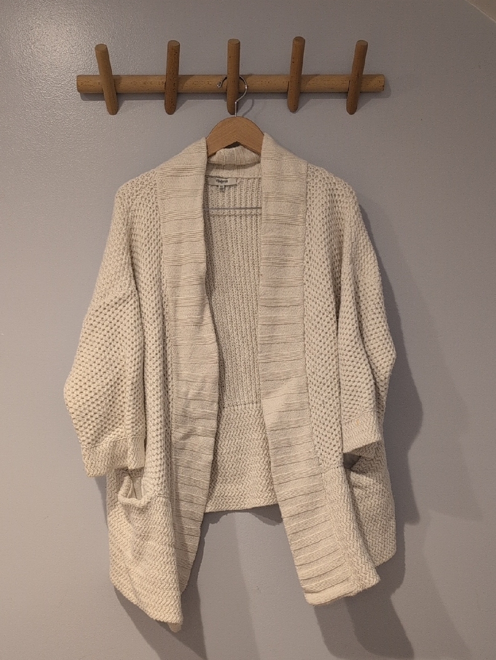 Madewell Oversized Knit Cardigan Cream White Size XS